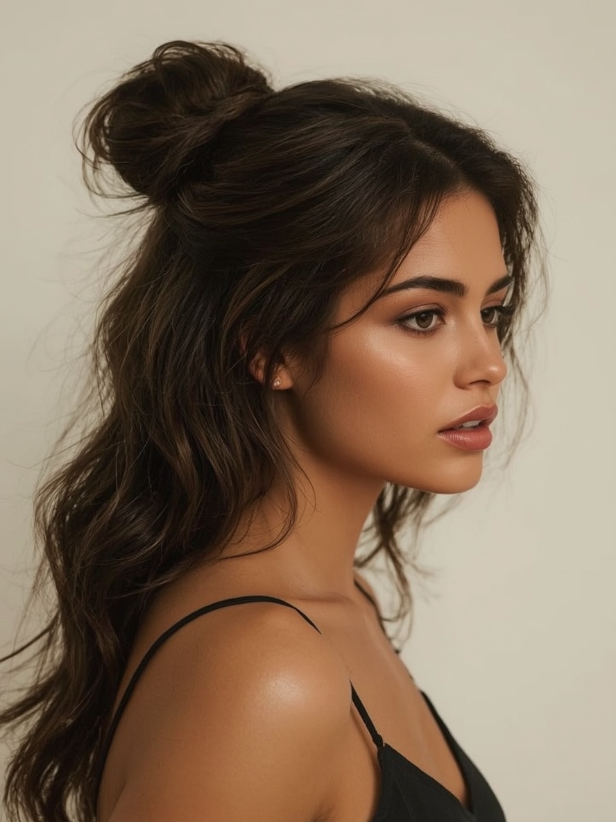 Grad Hairstyles: Knotted Half-Updo