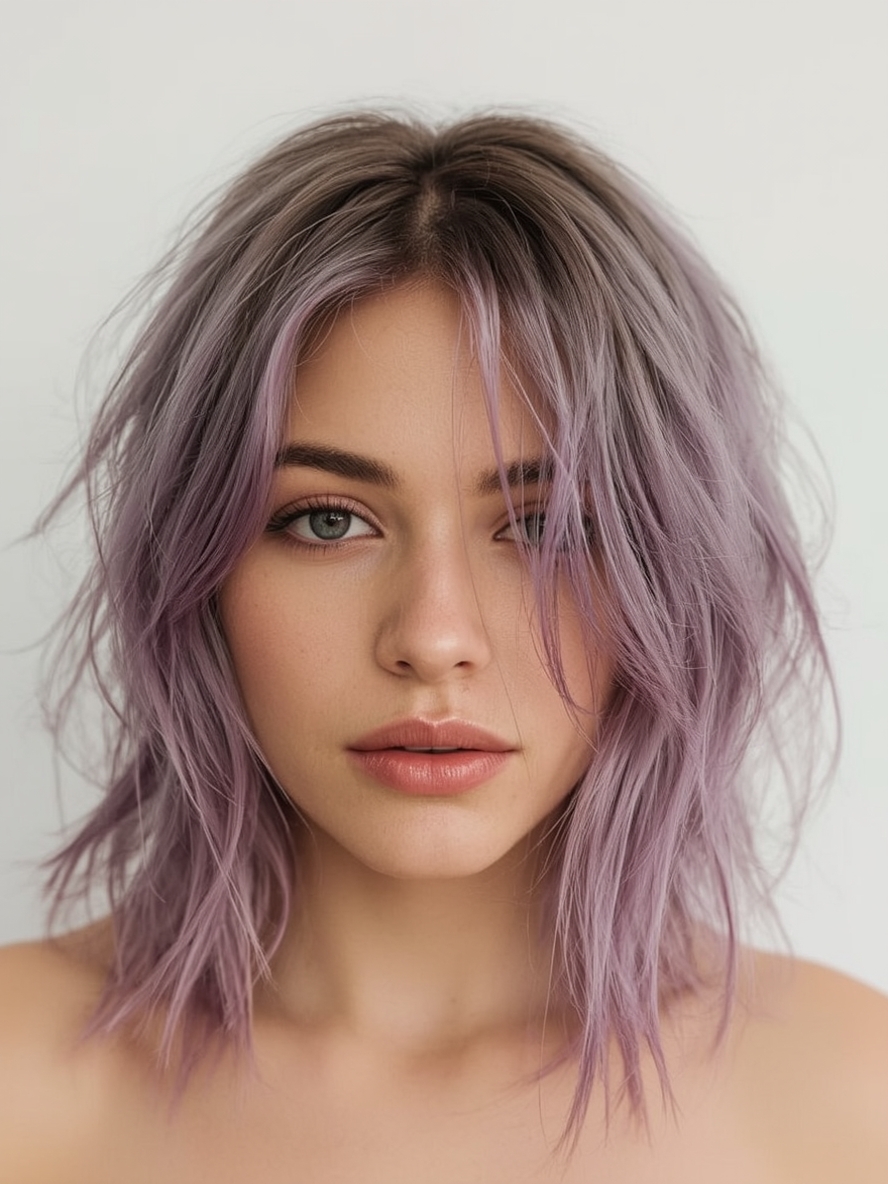 Undercolor Hair with Platinum Blonde Pink Hair Streaks