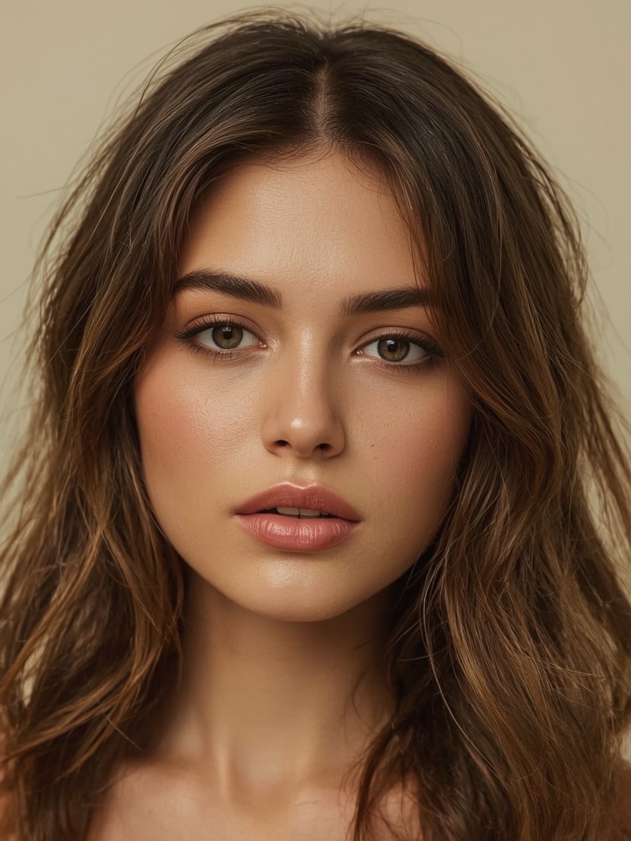 Ribboned Caramel Streaks: Subtle Vertical Highlights