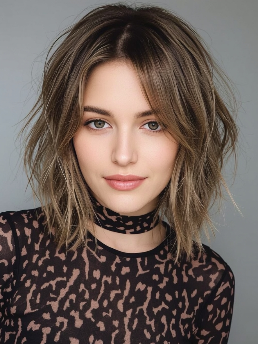 Messy Shag with Bangs Short Haircuts For Thin Fine Hair