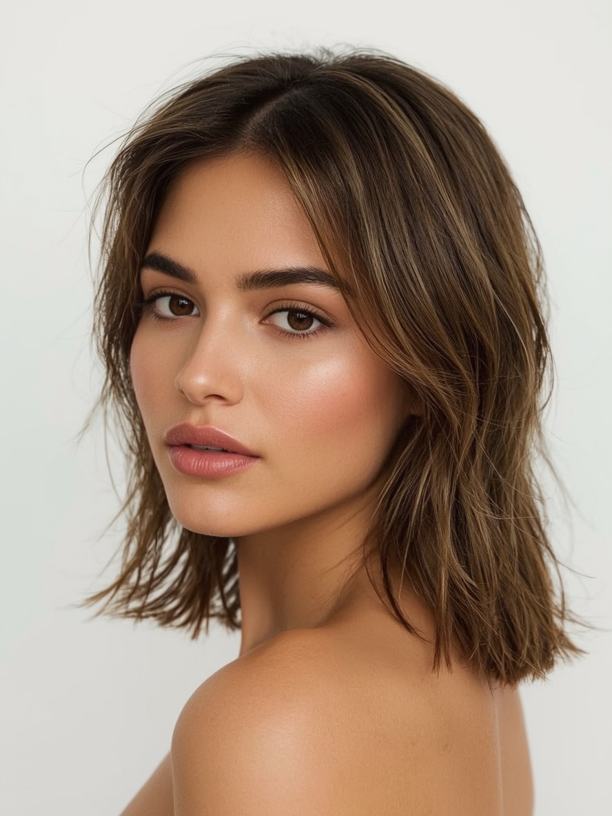 Shoulder Length Hair Thin Fine with Micro Layers