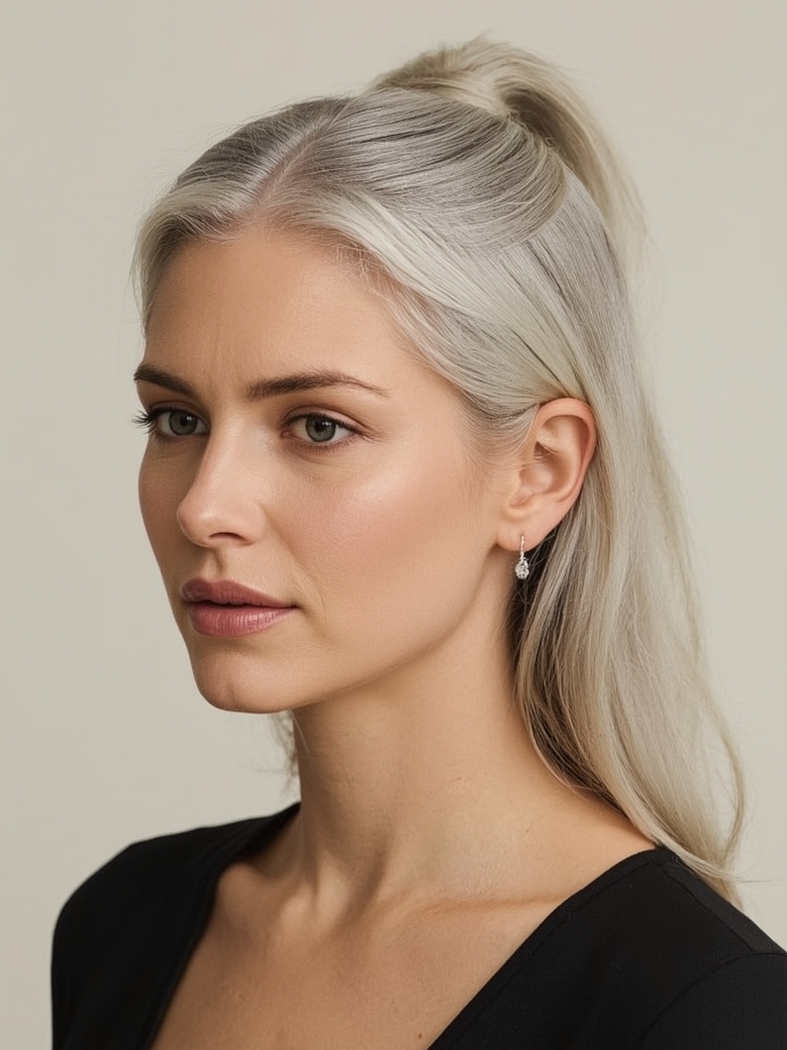 Long Hair Older Women: Defined Curls with Long Layers