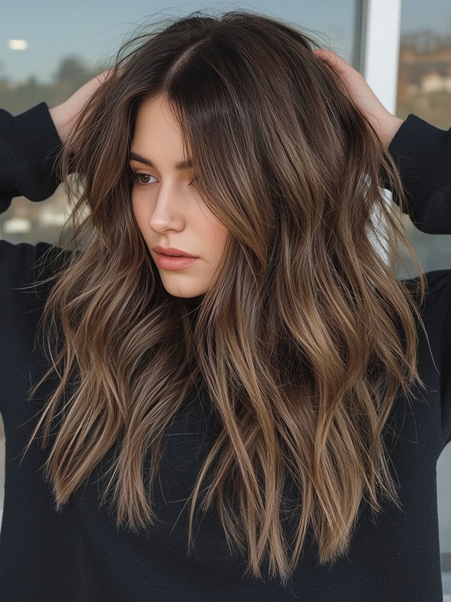 Brunette Summer Hair 2025: Honey-Dipped Brunette