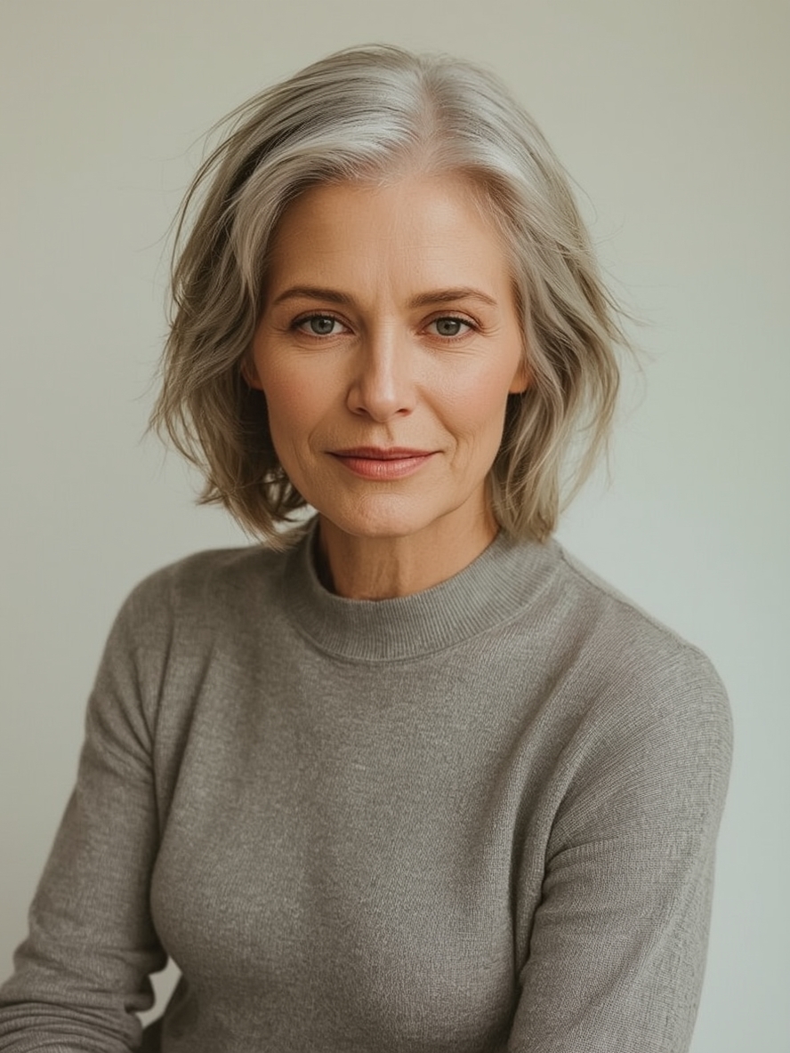 Bob For Thin Hair Older Women: The Edgy Asymmetrical Bob