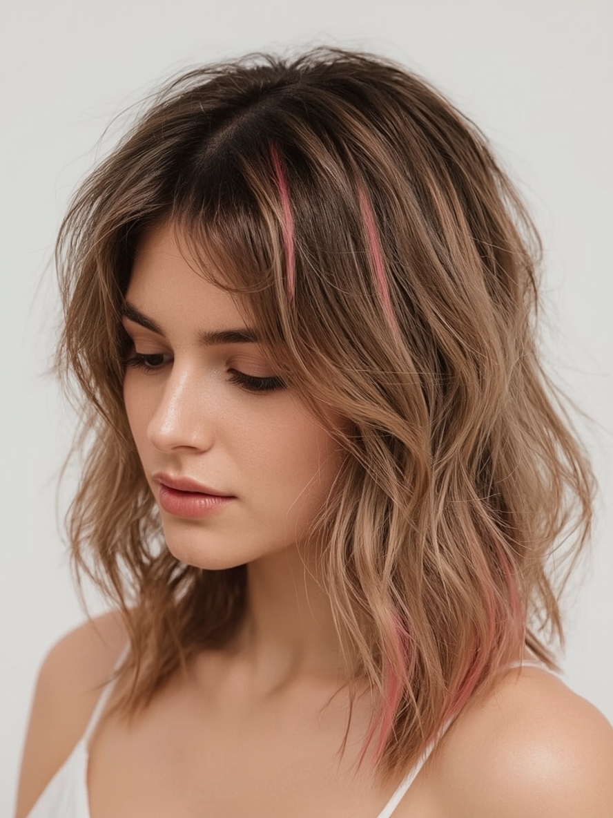 Undercolor Hair with Emerald Green Hair Color Underneath