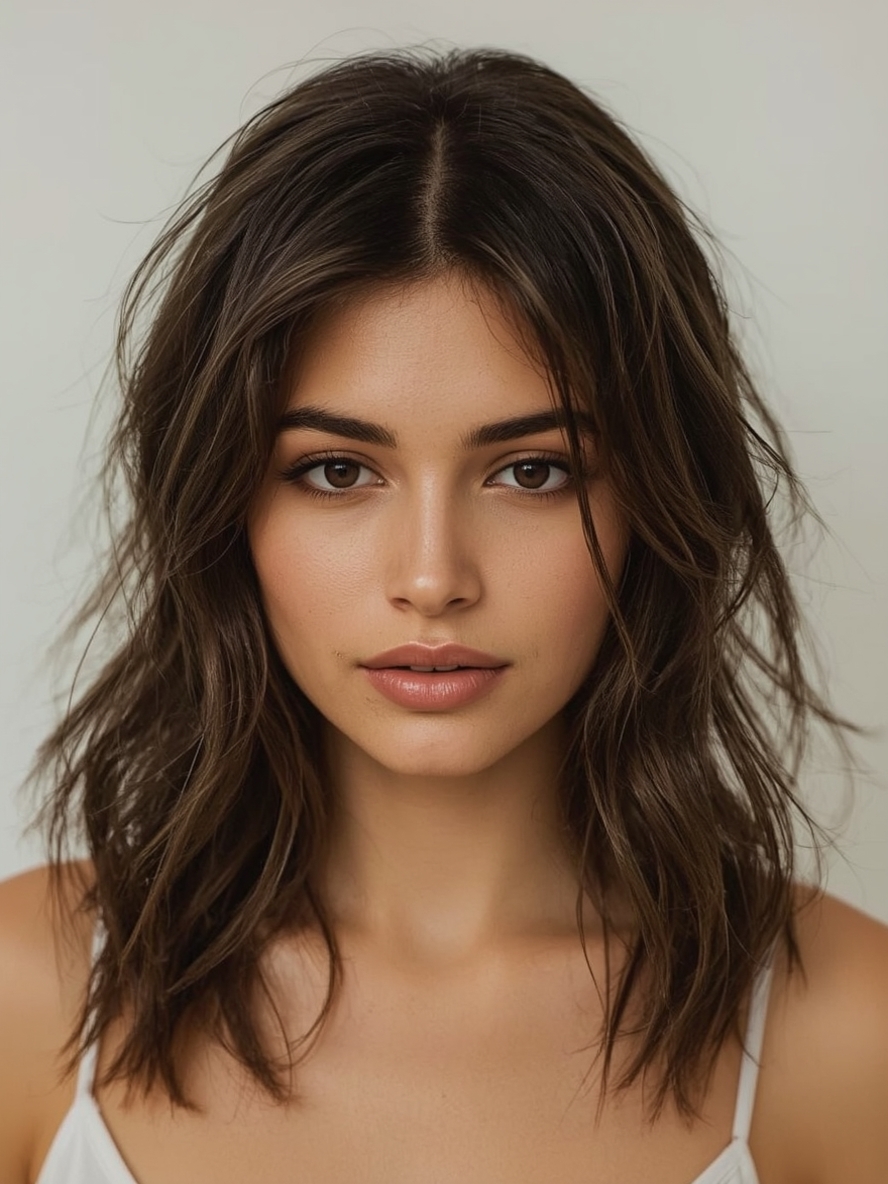 Chunky Caramel Highlights: Dramatic Caramel Highlights on Brown Hair