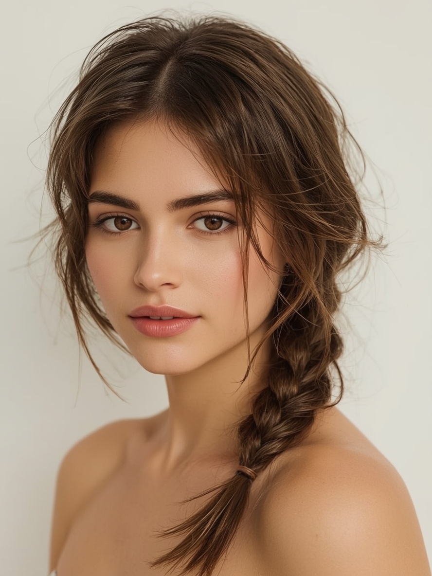 Easy Summer Hairstyles: Messy Side Braid