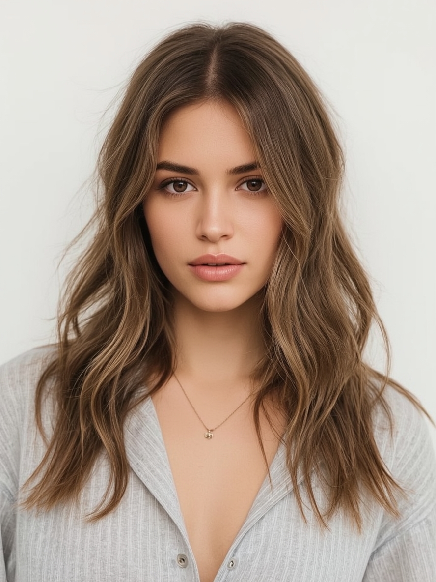 Brunette Summer Hair 2025: Wavy Brunette Bob