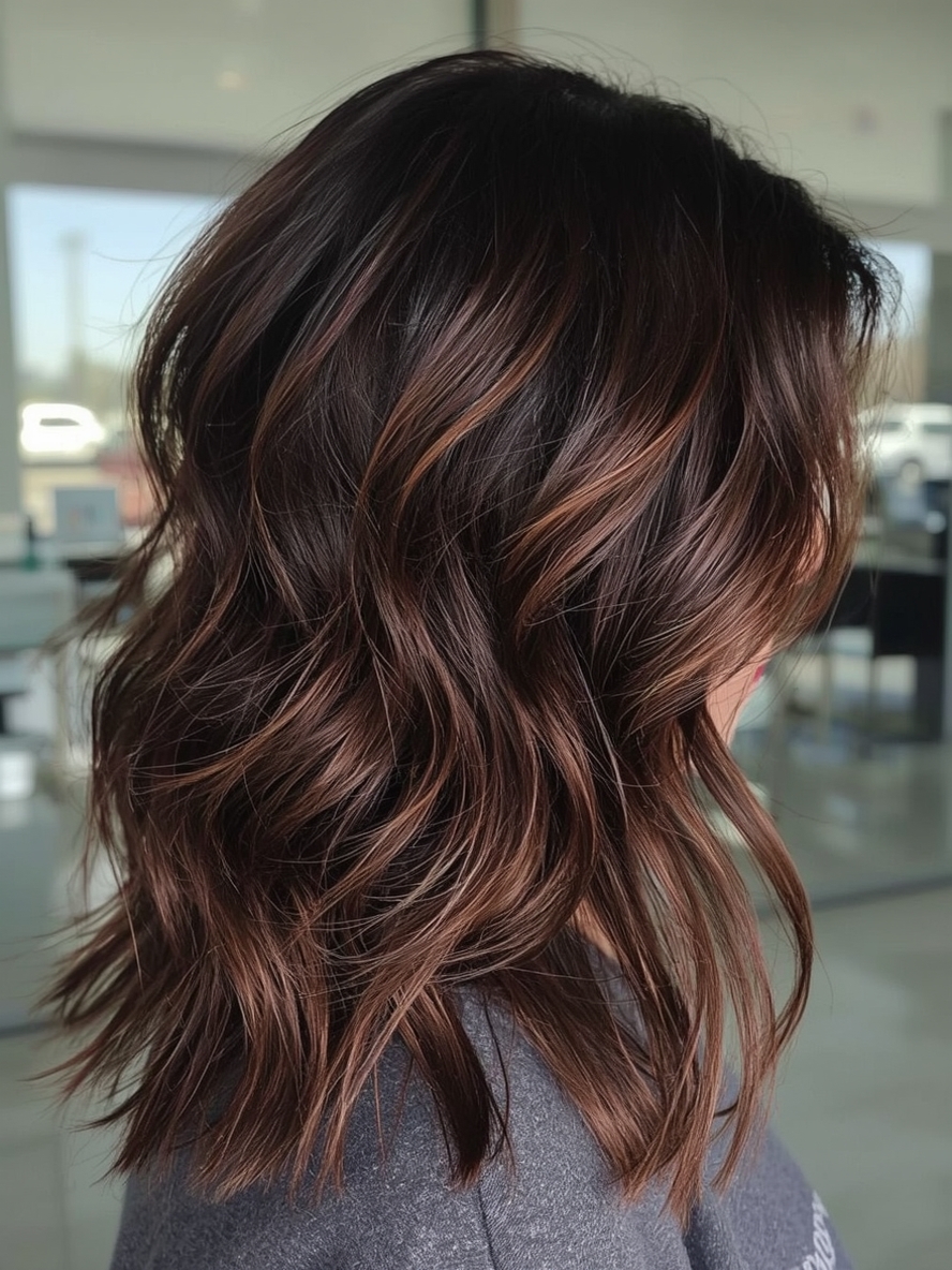 Chocolate Copper Dutch Braids