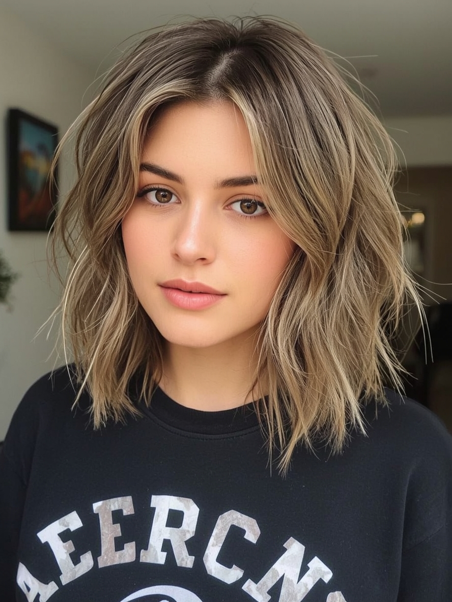 Shoulder Length Micro Bangs For Thin Fine Hair