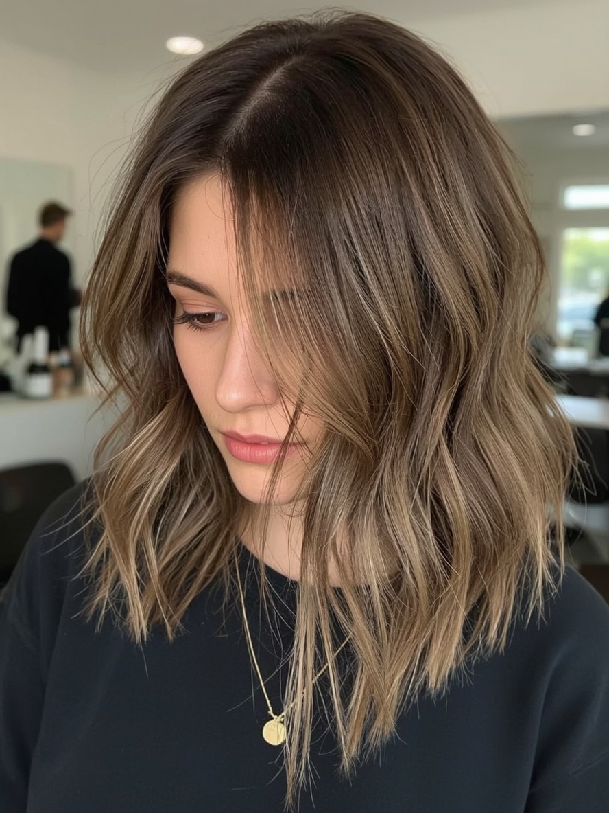 Shoulder Length Hair Thin Fine with Root Teasing