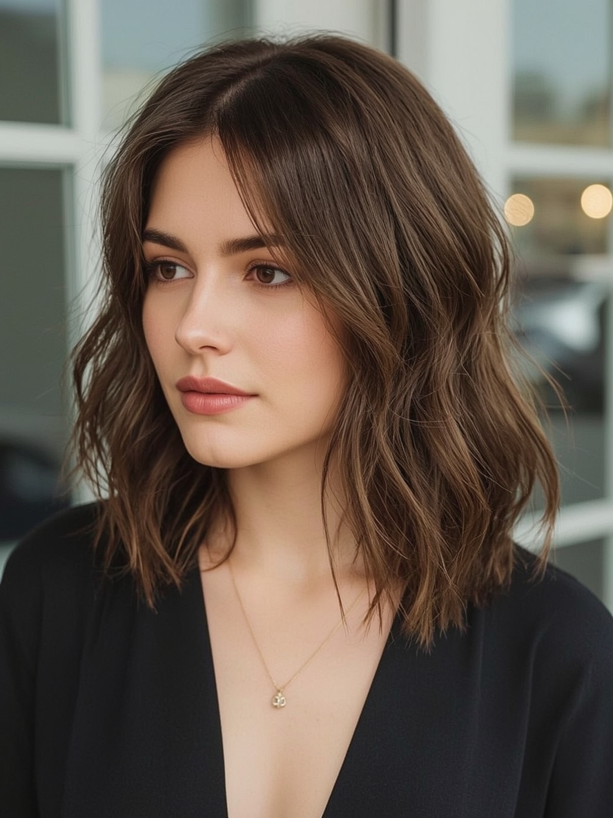 Shoulder Length Messy Bun For Thin Fine Hair