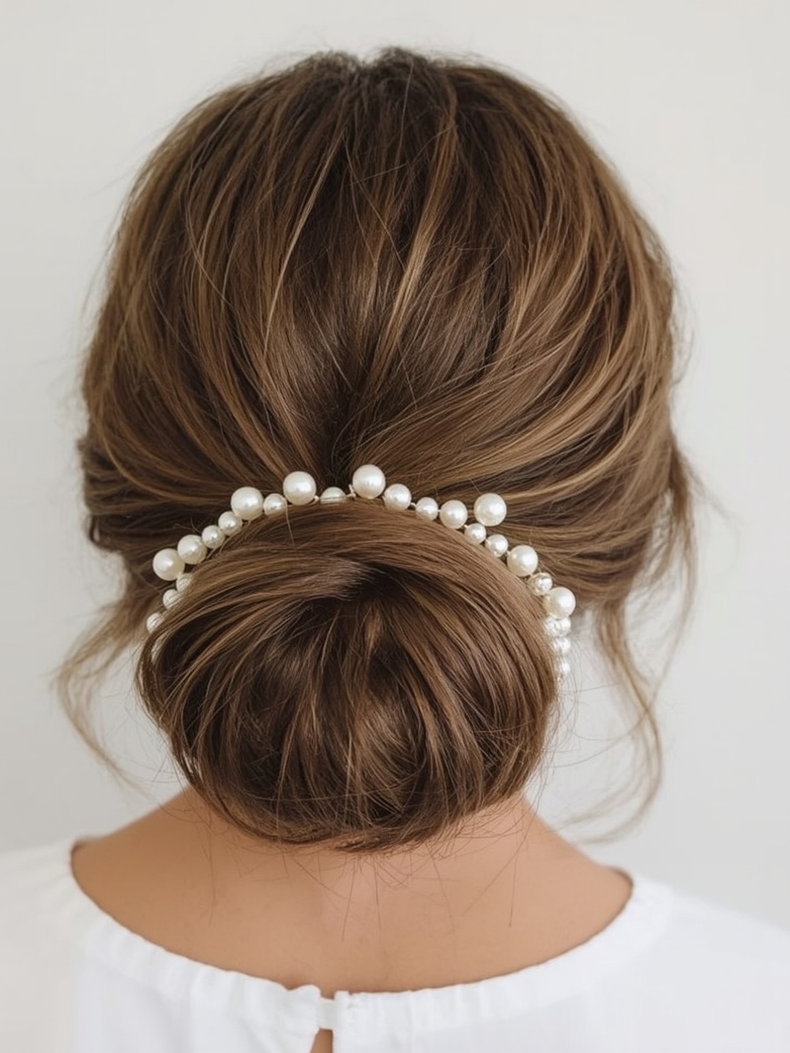 Bridesmaids Hairstyles: Low Twisted Bun