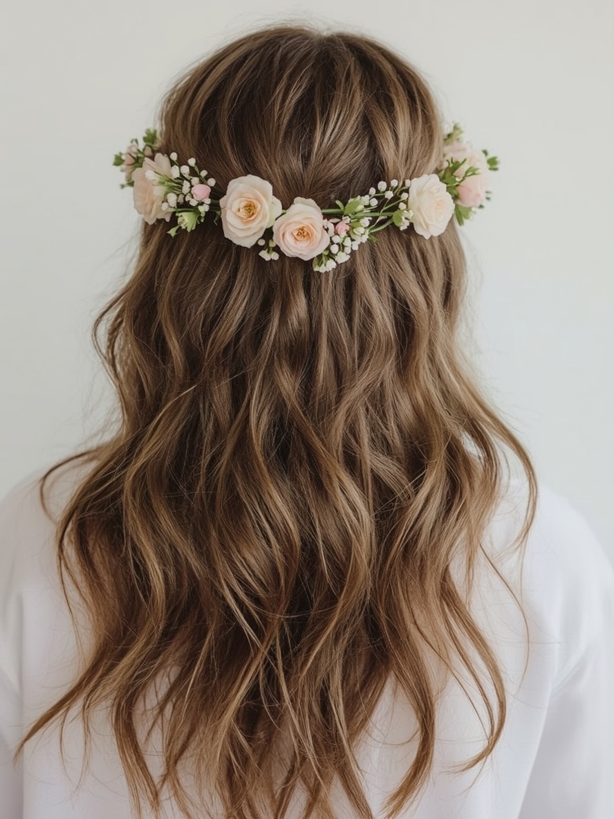 Bridesmaids Hairstyles: Voluminous Curls with a Side Part