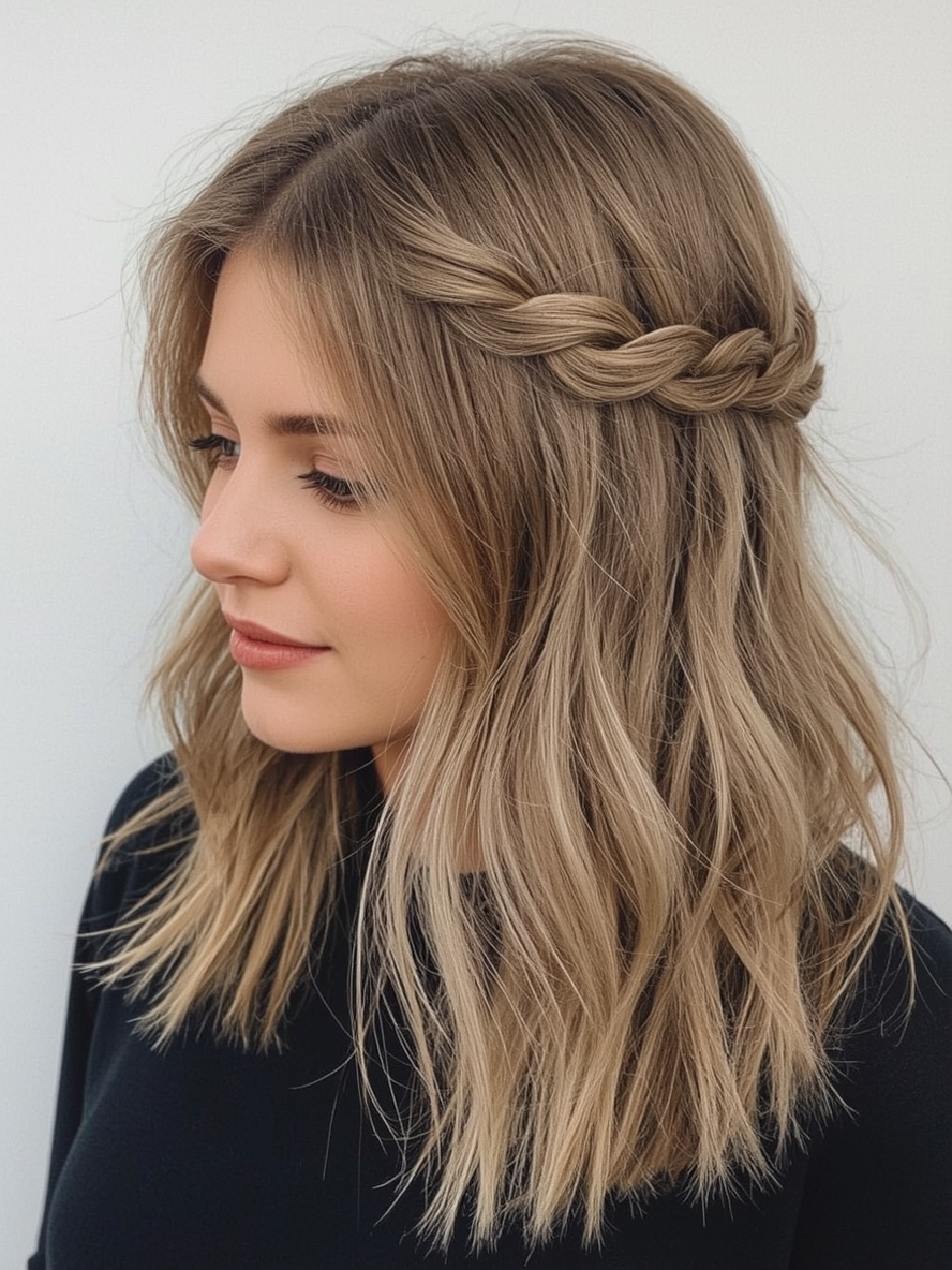 Shoulder Length Face-Framing Layers For Thin Fine Hair