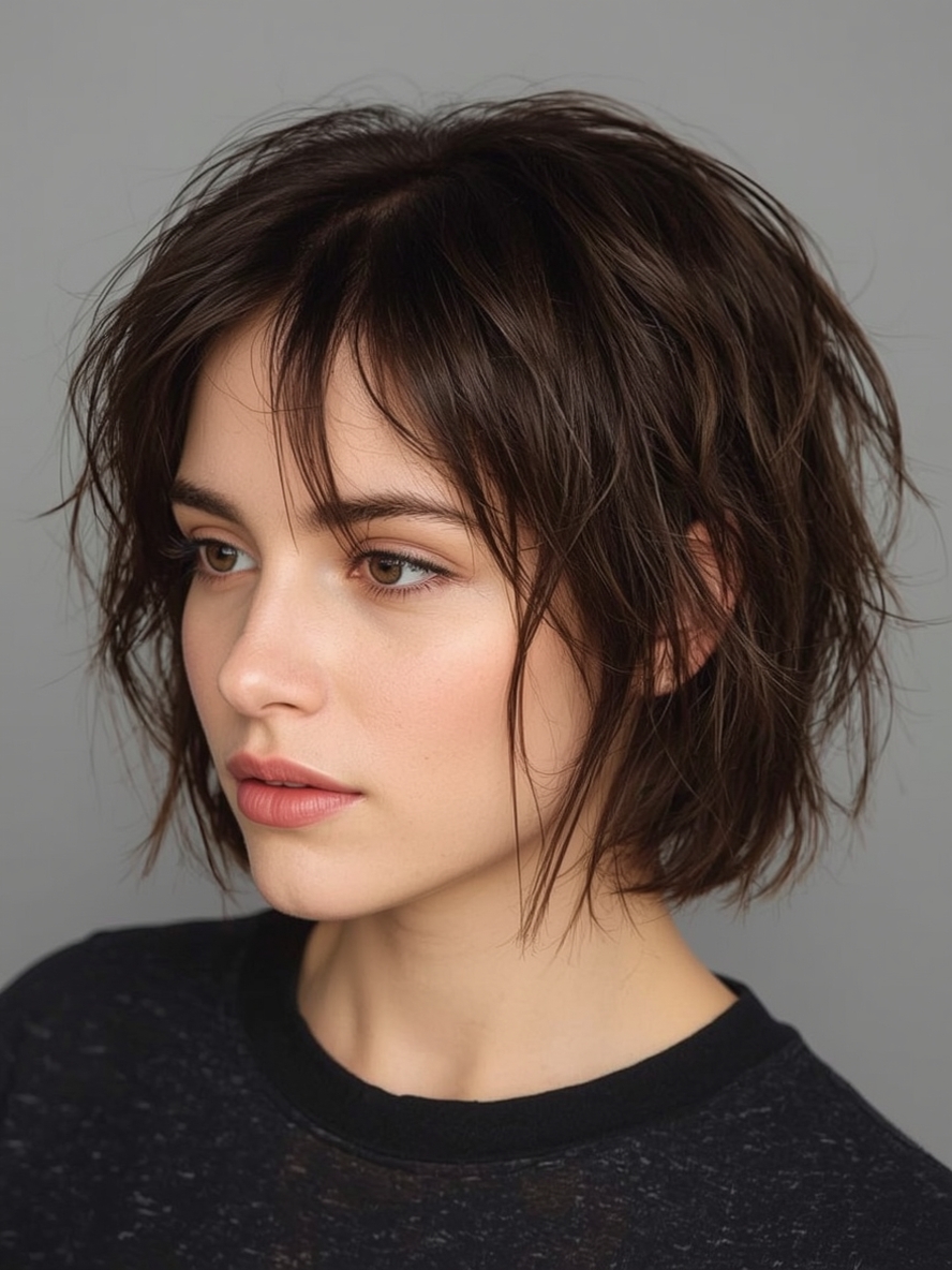 Short Messy Haircuts for Women: The Tousled French Bob