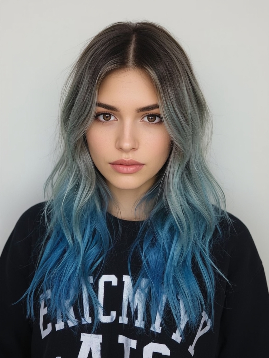 Undercolor Hair with Mermaid Hair Color Underneath