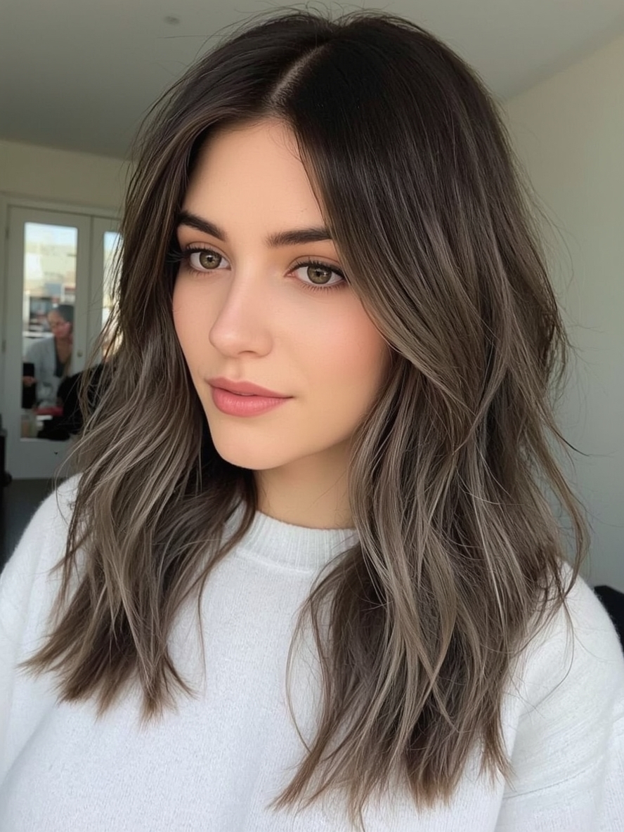 Brunette Summer Hair 2025: Root Smudge Brunette
