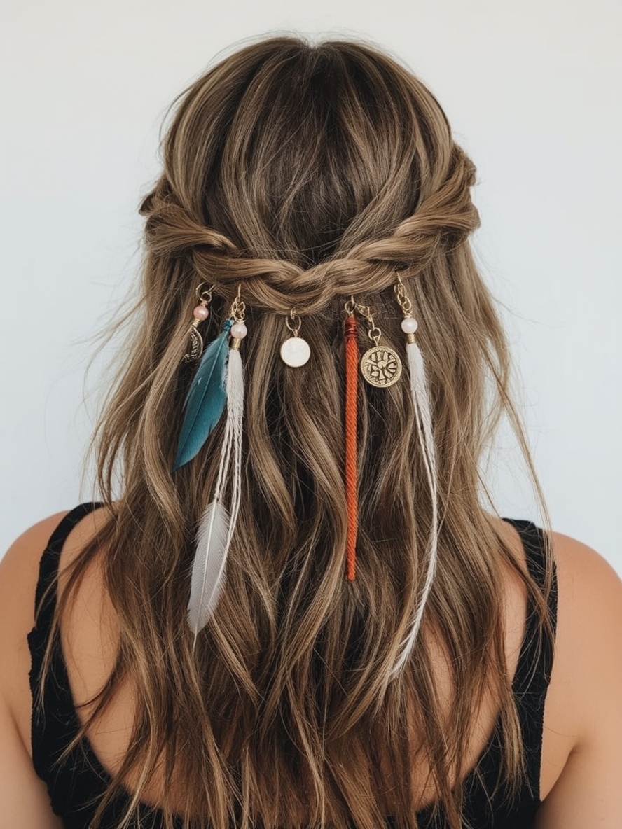 Hair Wrap Designs: The Chain Charm