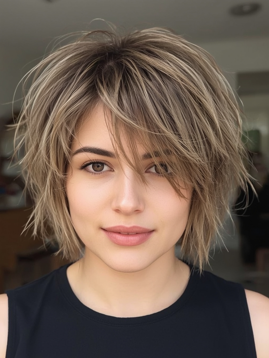 Short Messy Haircuts for Women: Textured Pixie with Bold Color