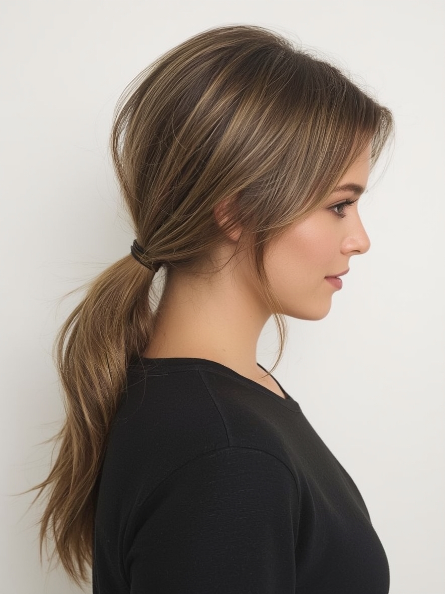 Hairstyles For Thin Fine Hair Over 60: Layered Shoulder-Length with Highlights