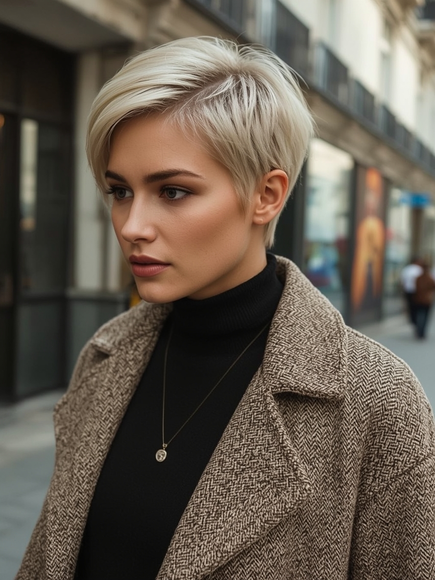 Funky Short Hair: The Bold Parting