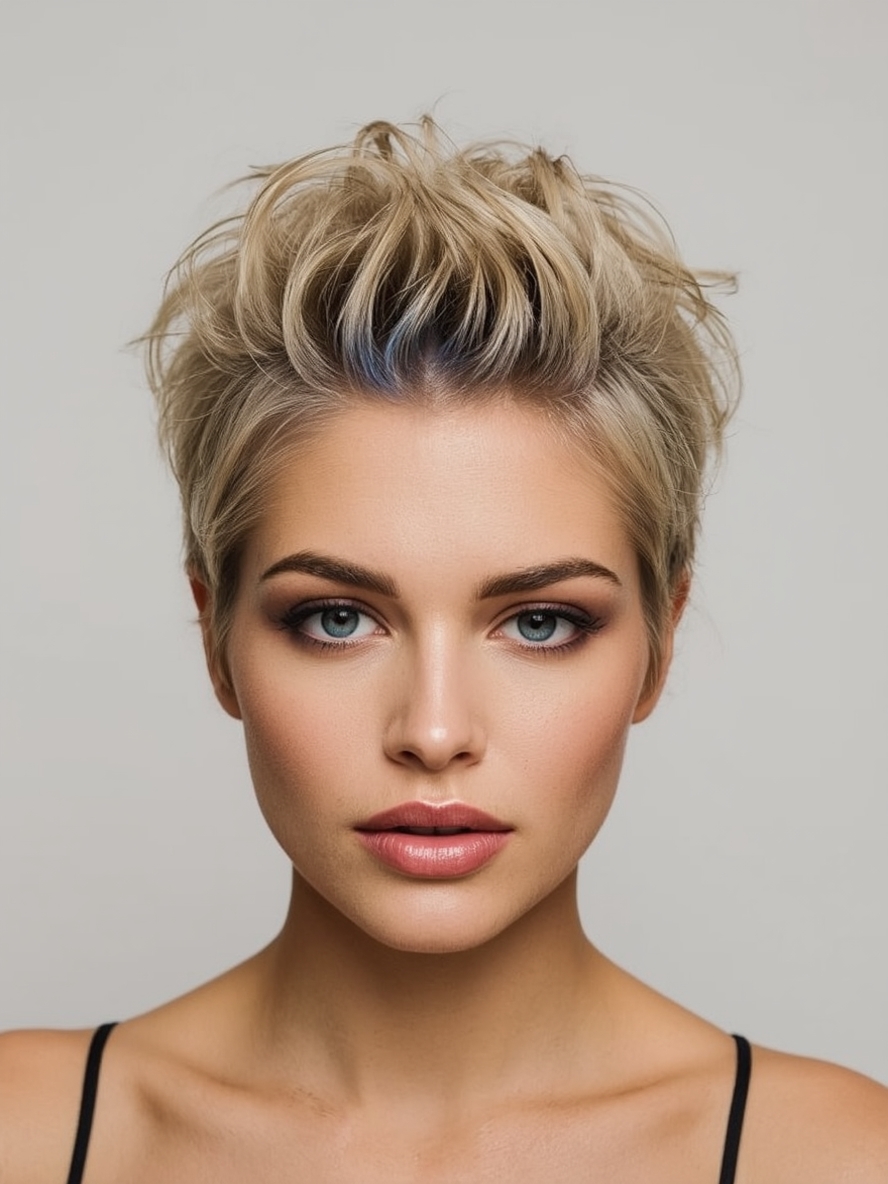 Funky Short Hair: The Textured Pompadour