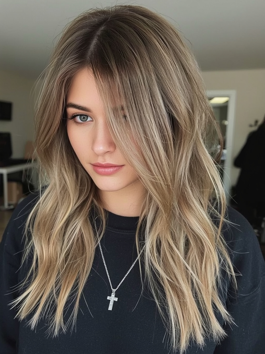 Deep Side Part Hair Looks