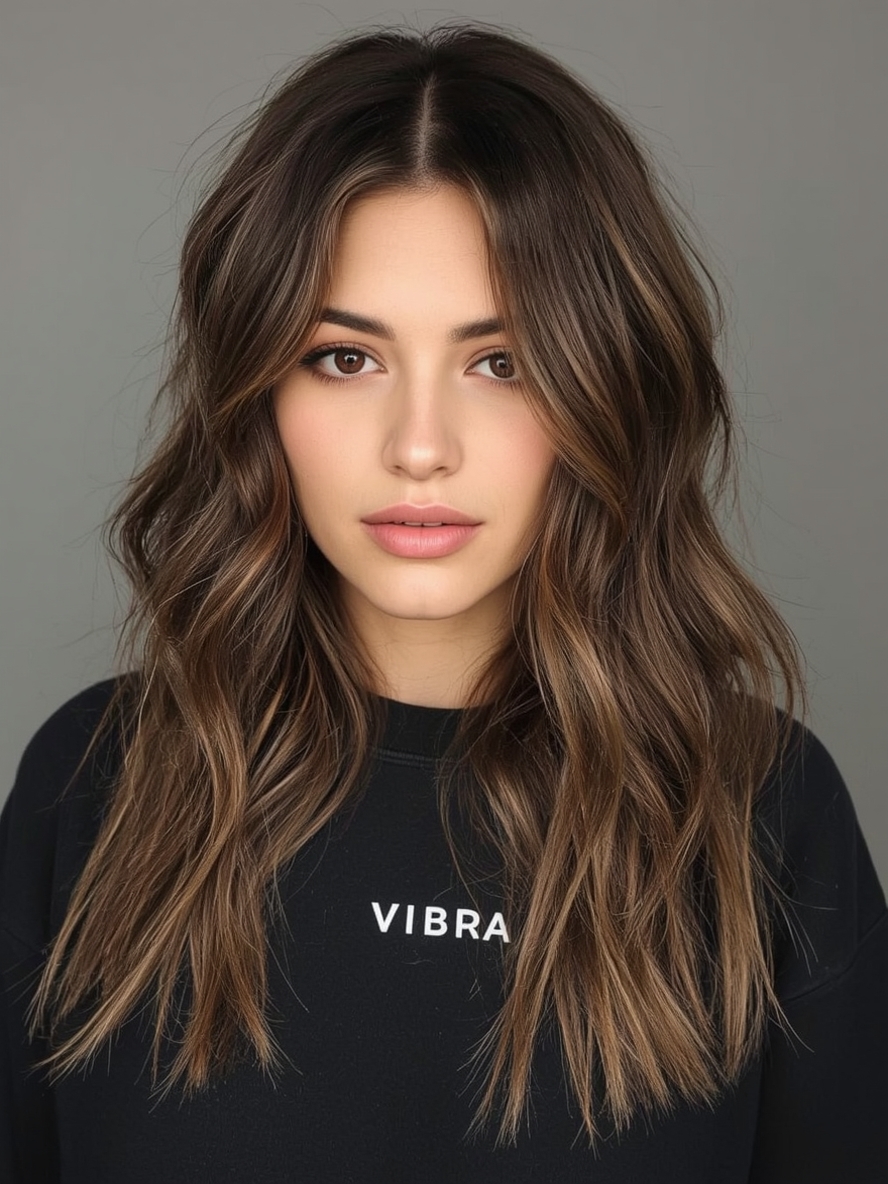 Honey Drip: Rich Caramel Highlights on Brown Hair