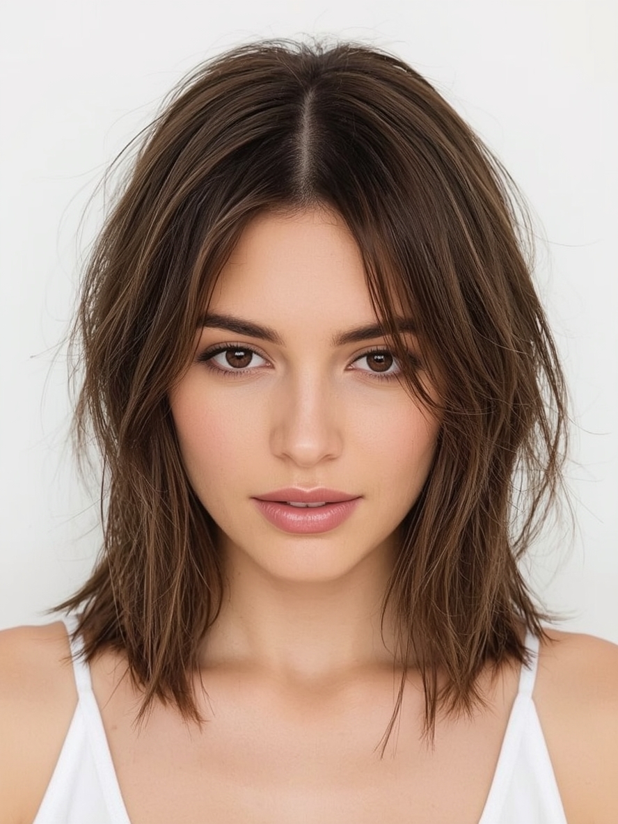Shoulder Length Hair Thin Fine with an Asymmetrical Cut