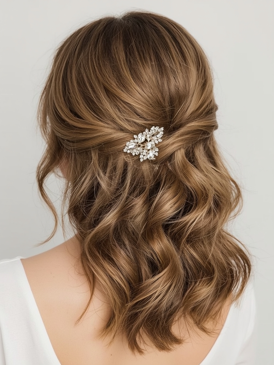 Bridesmaids Hairstyles: Twisted Half-Updo