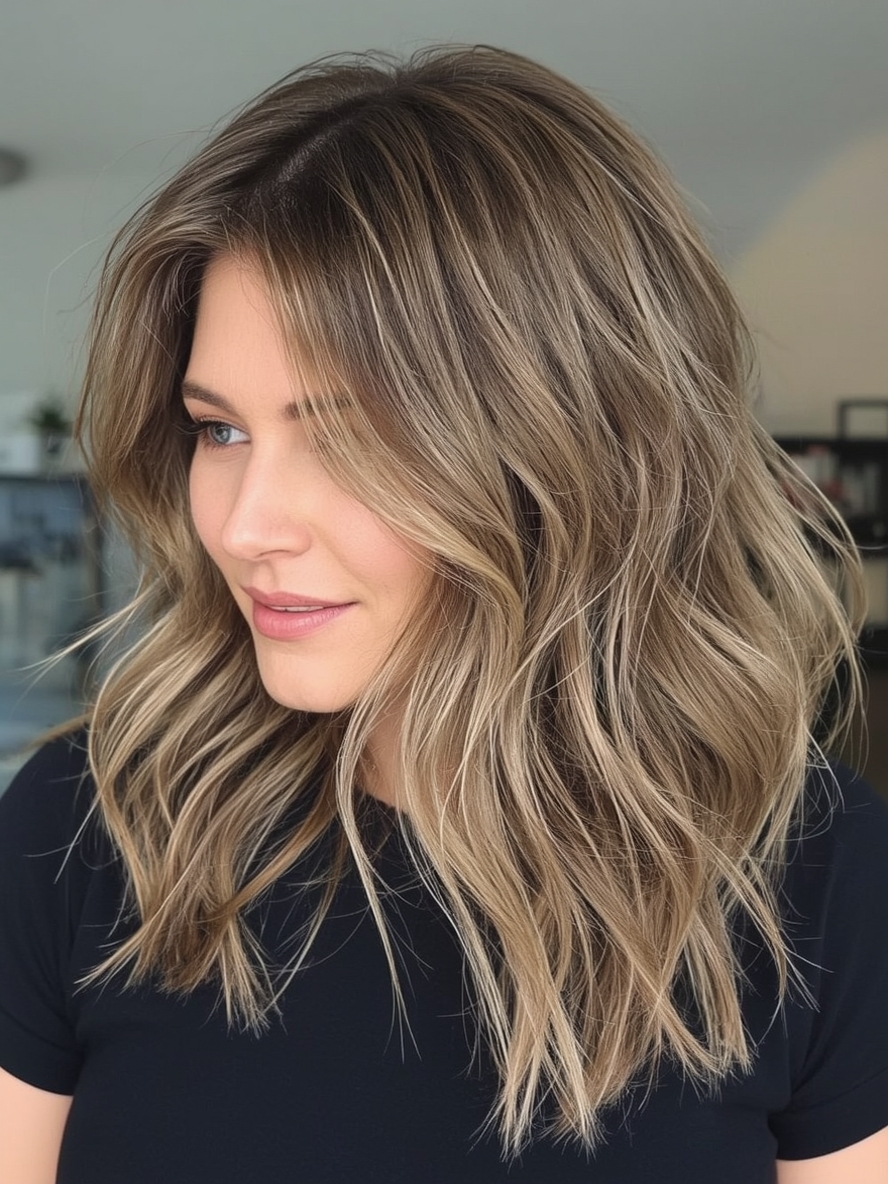 Long Hair Older Women: Face-Framing Layers