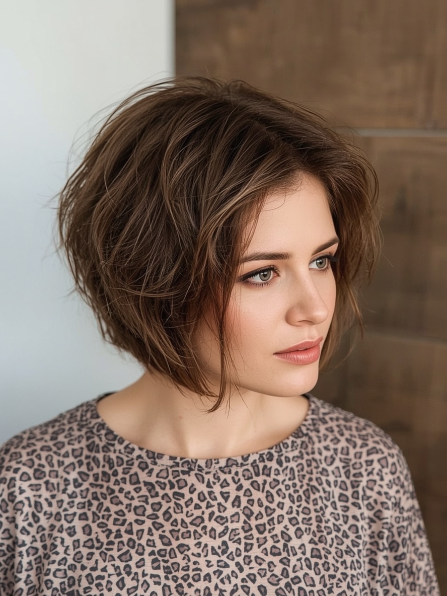 Bob For Thin Hair Older Women: The Rounded Layered Bob