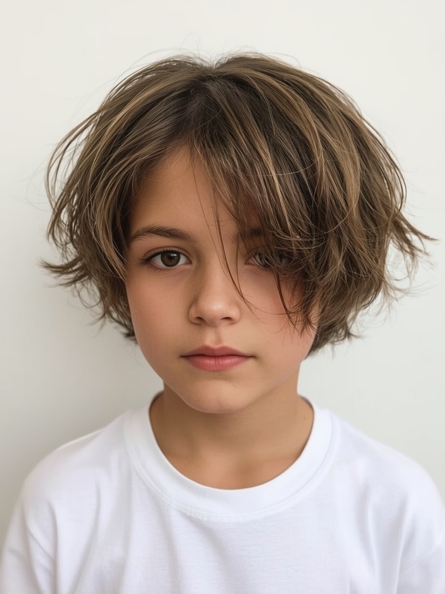 Side Part Boys Summer Haircut
