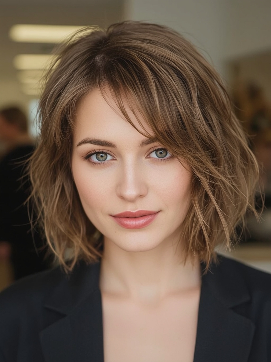 Bob For Thin Hair Older Women: The Shaggy Bob