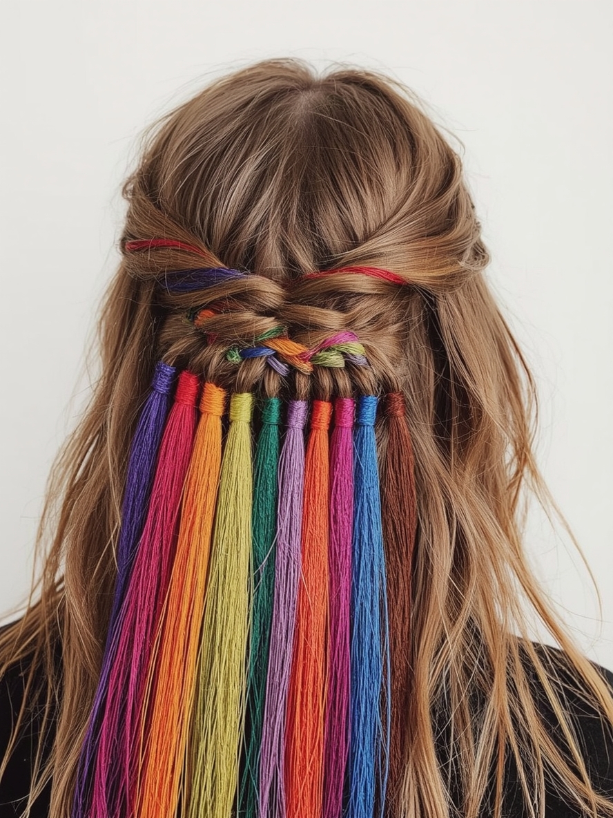 Hair Wrap Designs: The Metallic Magic