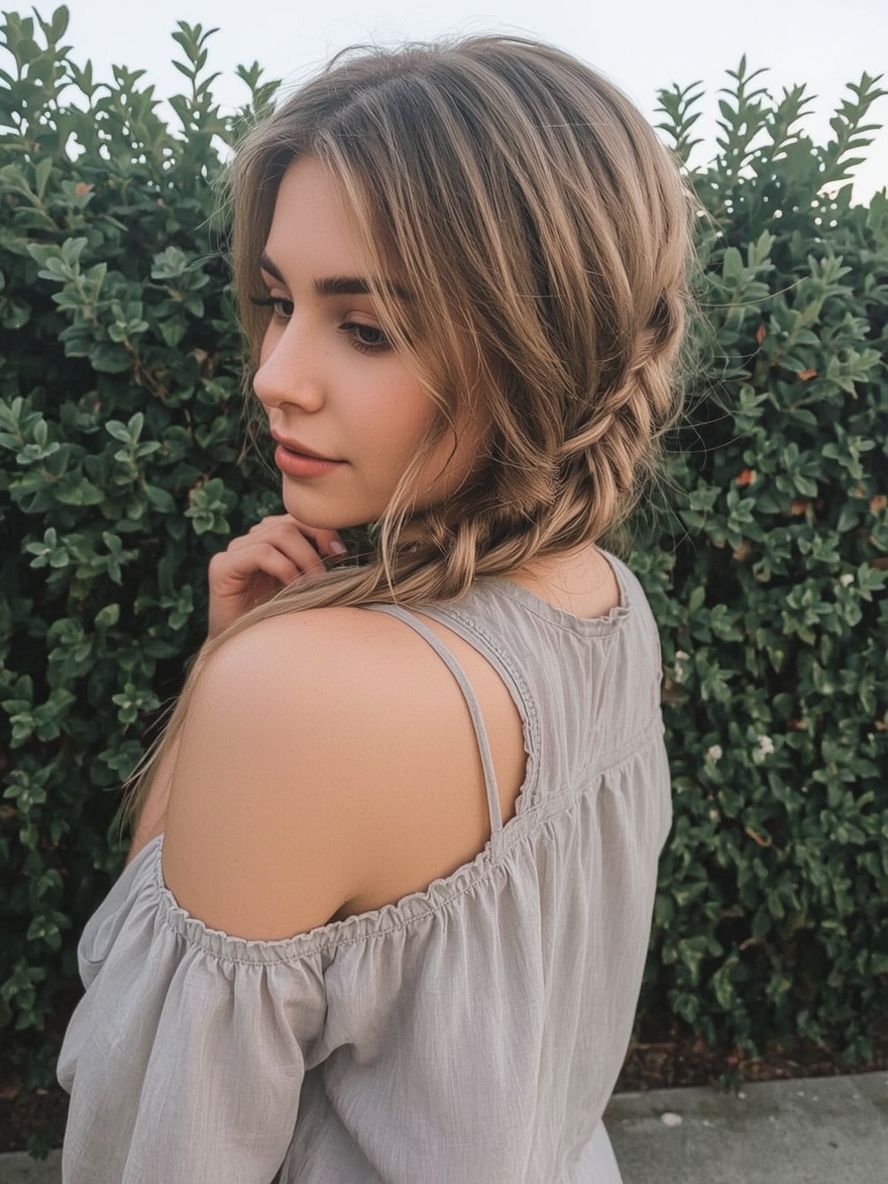 Easy Summer Hairstyles: Low Side Braid