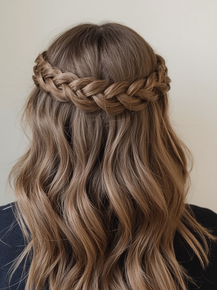 Butterfly Haircut Long Hair For Round Face: Balayage with Face-Framing Layers