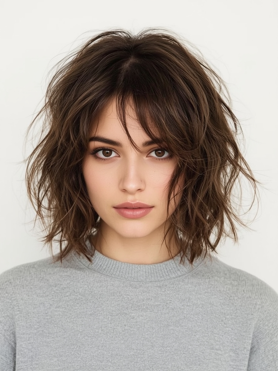 Shoulder Length Layered Hairstyle For Thin Fine Hair