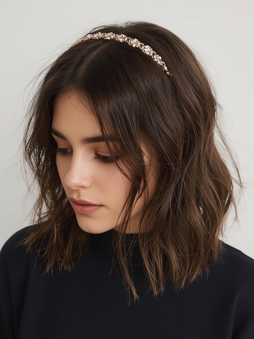 Shoulder Length Hair Thin Fine with Face-Framing Highlights