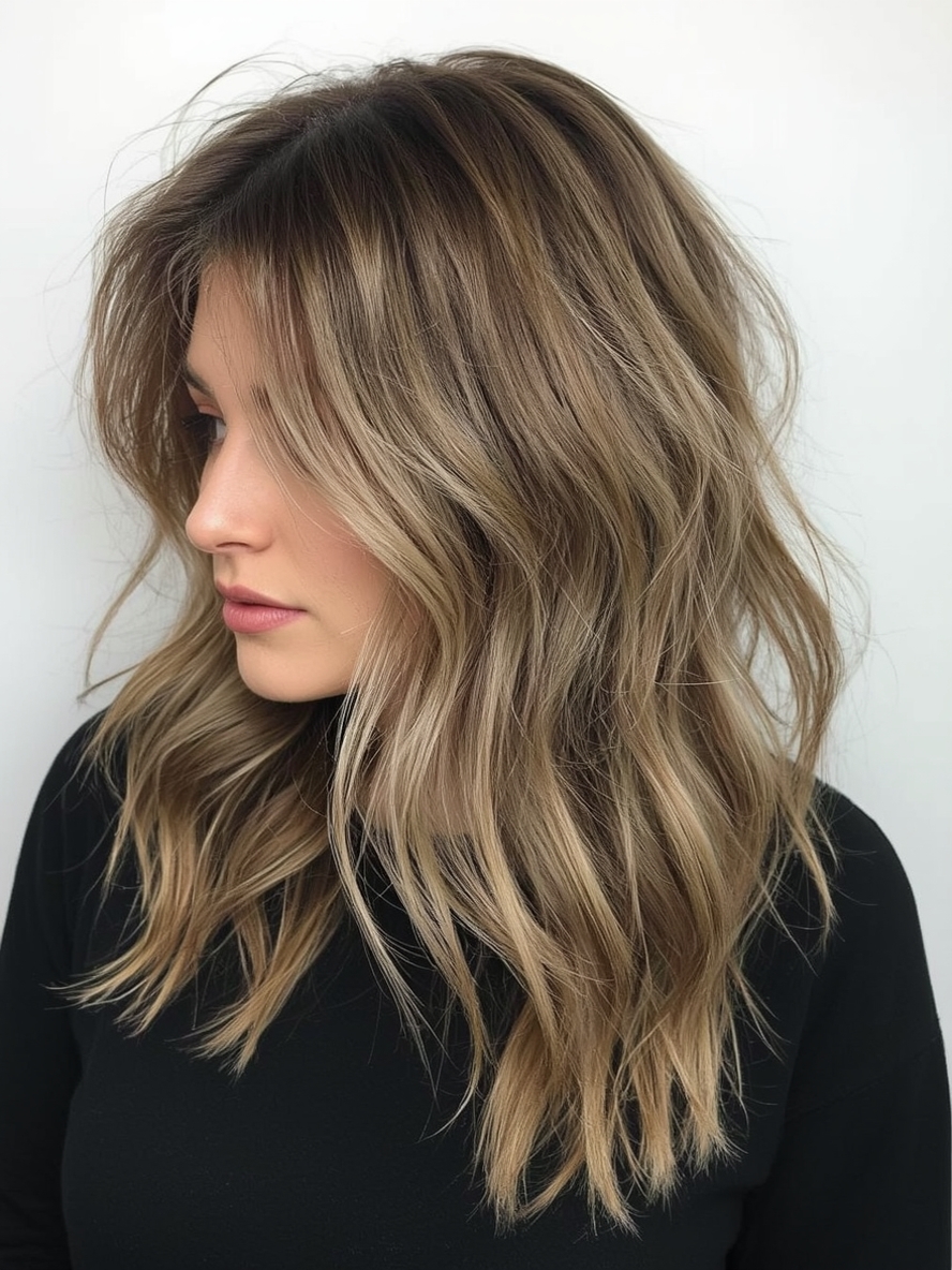 Long Hair Older Women: Softly Layered Waves